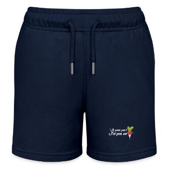 J'ai pas un radis - Short de jogging enfant bio Stanley/Stella - bleu marine - Devant