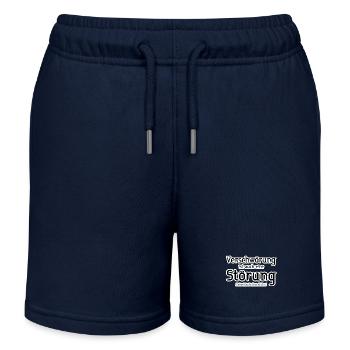 Verschwörung Störung Meinung Statement Spruch - Kinder Organic Joggingshorts Mini Bolter von Stanley/Stella - Navy - Vorne