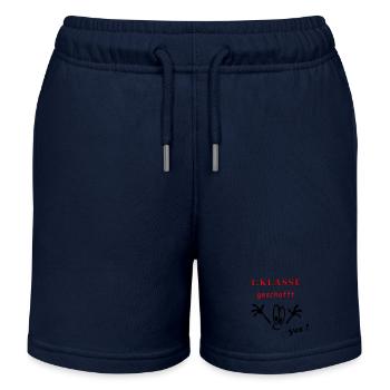 1.Klasse, Schule, yes - Kinder Organic Joggingshorts Mini Bolter von Stanley/Stella - Navy - Vorne