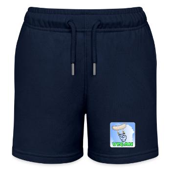 VEGANE WURST - ESSEN ZOMBIE - Kinder Organic Joggingshorts Mini Bolter von Stanley/Stella - Navy - Vorne