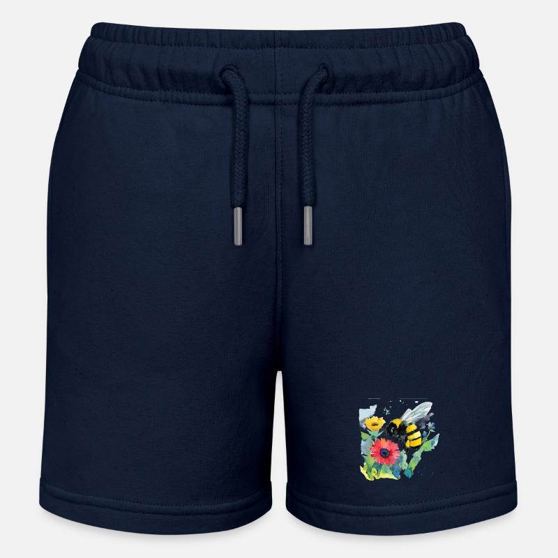 Bourdon - Short de jogging enfant bio Stanley/Stella - bleu marine