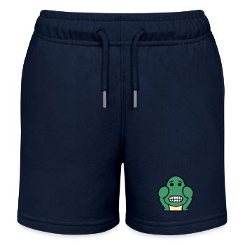 Dolly Grin - Kids Organic Sweat Shorts by Stanley/Stella - navy - Front