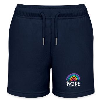 Fierté #diversersitymatters - Short de jogging enfant bio Stanley/Stella - bleu marine - Devant