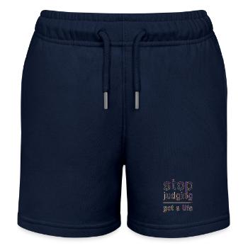 stop judging - Kinder Organic Joggingshorts Mini Bolter von Stanley/Stella - Navy - Vorne