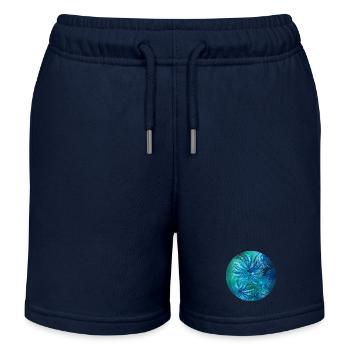 Sommerfarben- handgemalt von Martina Eßer - Kinder Organic Joggingshorts Mini Bolter von Stanley/Stella - Navy - Vorne