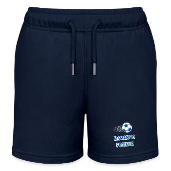 T-Shirt Mama Unterstützer Fußballer - Kinder Organic Joggingshorts Mini Bolter von Stanley/Stella - Navy - Vorne