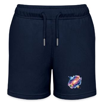Galaktischer Wirbel mit Planetenkonstellationen - Kinder Organic Joggingshorts Mini Bolter von Stanley/Stella - Navy - Vorne