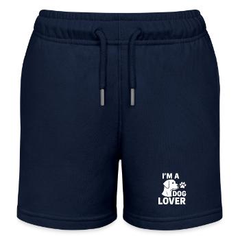 Ich bin ein Hundeliebhaber 🐾 - Kinder Organic Joggingshorts Mini Bolter von Stanley/Stella - Navy - Vorne