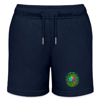 Créatures lumineuses dans la forêt enchantée - Short de jogging enfant bio Stanley/Stella - bleu marine - Devant