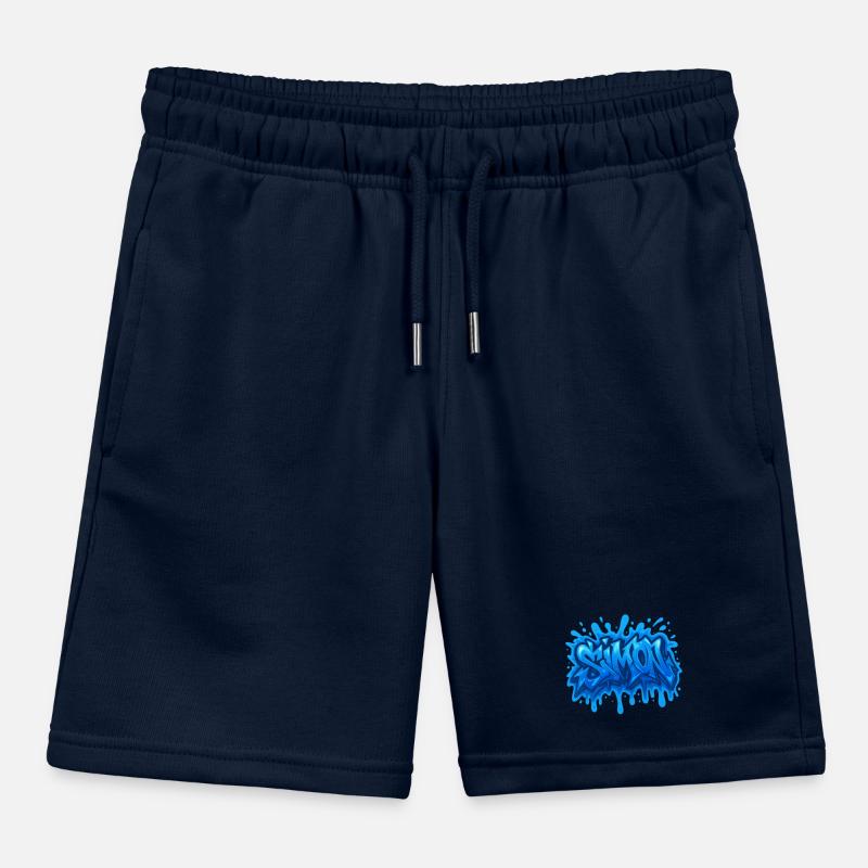 Graffiti Simon Name Gift Ideal Printable On Kids Organic Sweat Shorts by Stanley/Stella