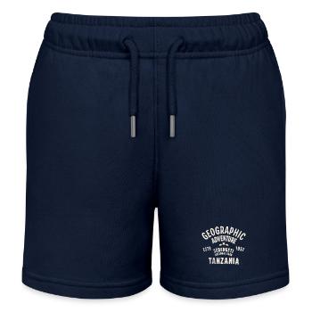 Vintage Tanzania Geographical Adventure - Kids Organic Sweat Shorts by Stanley/Stella - navy - Front