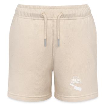 Stoppt Tierquälerei Statement - Kinder Organic Joggingshorts Mini Bolter von Stanley/Stella - Natur - Vorne