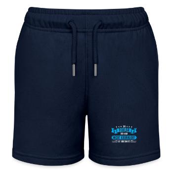 Fehler nicht korrigieren Spruch Zitat Weisheit - Kinder Organic Joggingshorts Mini Bolter von Stanley/Stella - Navy - Vorne