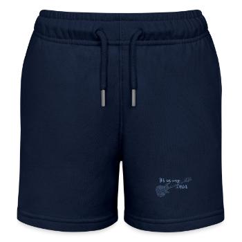 Musik E-Gitarre ist in meiner DNA Gitarrist - Kinder Organic Joggingshorts Mini Bolter von Stanley/Stella - Navy - Vorne