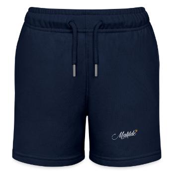 Matilde Name für Frauen Kinder Kleinkinder - Matilde - Kinder Organic Joggingshorts Mini Bolter von Stanley/Stella - Navy - Vorne