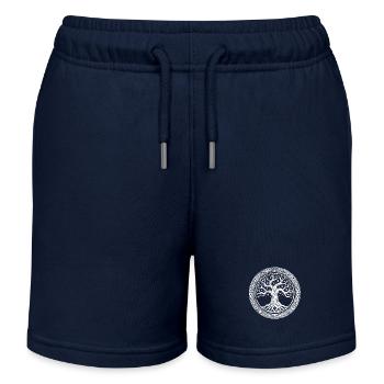 Yggdrasil - Tree of Life - Norse - Kids Organic Sweat Shorts by Stanley/Stella - navy - Front