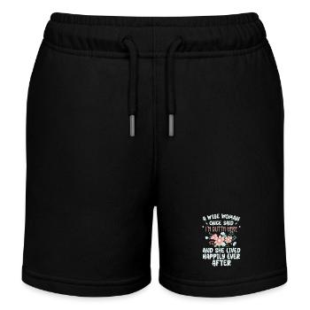 Eine weise Frau sagte einmal, ich bin hier raus - Kinder Organic Joggingshorts Mini Bolter von Stanley/Stella - Navy - Vorne