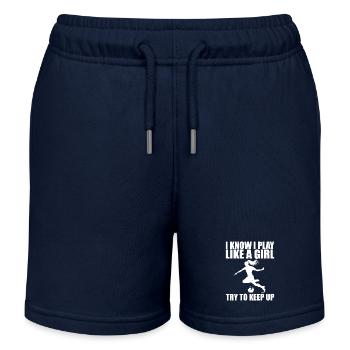 Soccer Art, Women Girls Soccer Player Soccer Lover - Short de jogging enfant bio Stanley/Stella - bleu marine - Devant