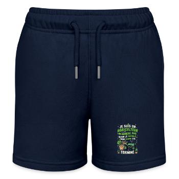 Landwirt Traktor Landwirte Ich bin Landwirt - Kinder Organic Joggingshorts Mini Bolter von Stanley/Stella - Navy - Vorne