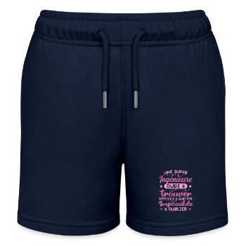 A Super Engineer - Engineer Gift - Kids Organic Sweat Shorts by Stanley/Stella - navy - Front