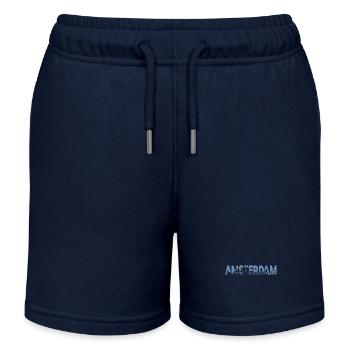 Amsterdam Skyline Silhouette – Urban - Kids Organic Sweat Shorts by Stanley/Stella - navy - Front