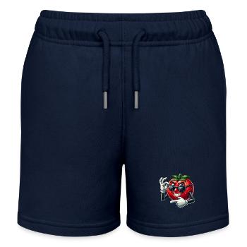 Cool Tomate Lunettes de Soleil Dessin Animé Veggie Fun - Short de jogging enfant bio Stanley/Stella - bleu marine - Devant