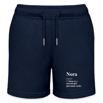 Nora Définition Cool Nom Dicton Cadeau - Short de jogging enfant bio Stanley/Stella - bleu marine - Devant