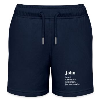 John Définition Cool Nom Dire Cadeau - Short de jogging enfant bio Stanley/Stella - bleu marine - Devant