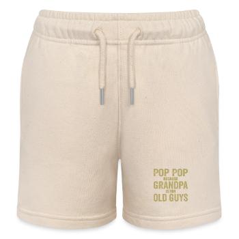 Pop Pop, weil Opa für alte Männer ist - Kinder Organic Joggingshorts Mini Bolter von Stanley/Stella - Natur - Vorne