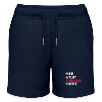 Muay Thai - Kinder Organic Joggingshorts Mini Bolter von Stanley/Stella - Navy - Vorne