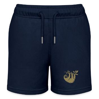 Silhouette Paresseuse Style Art Déco Minimaliste - Short de jogging enfant bio Stanley/Stella - bleu marine - Devant