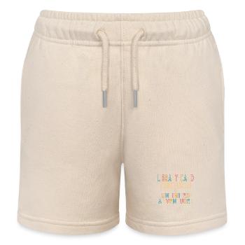 Bibliotheksausweis Mein Pass Zu Unbegrenzten - Kinder Organic Joggingshorts Mini Bolter von Stanley/Stella - Natur - Vorne