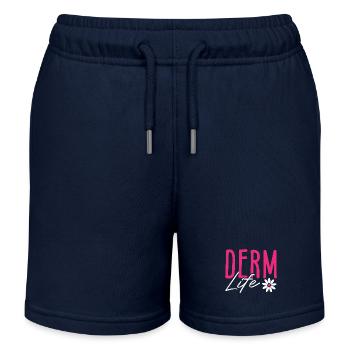 Skin Skin Care Hair Derm Life Dermatologist - Kids Organic Sweat Shorts by Stanley/Stella - navy - Front