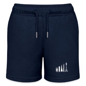 Les plus hauts gratte-ciel Nuages Bâtiments Méga tours - Short de jogging enfant bio Stanley/Stella - bleu marine - Devant