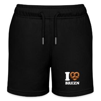 J’aime les bretzels - Coeur - Bretzel - Short de jogging enfant bio Stanley/Stella - bleu marine - Devant