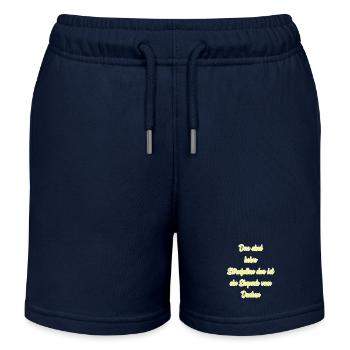Funny Sayings Teacher - Kids Organic Sweat Shorts by Stanley/Stella - navy - Front