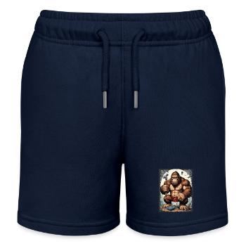 Retro Gamer Gorilla mit Controller Konsolenspiele - Kinder Organic Joggingshorts Mini Bolter von Stanley/Stella - Navy - Vorne
