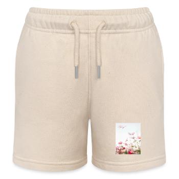 Spring flowers - Kids Organic Sweat Shorts by Stanley/Stella - soft Ecru - Front