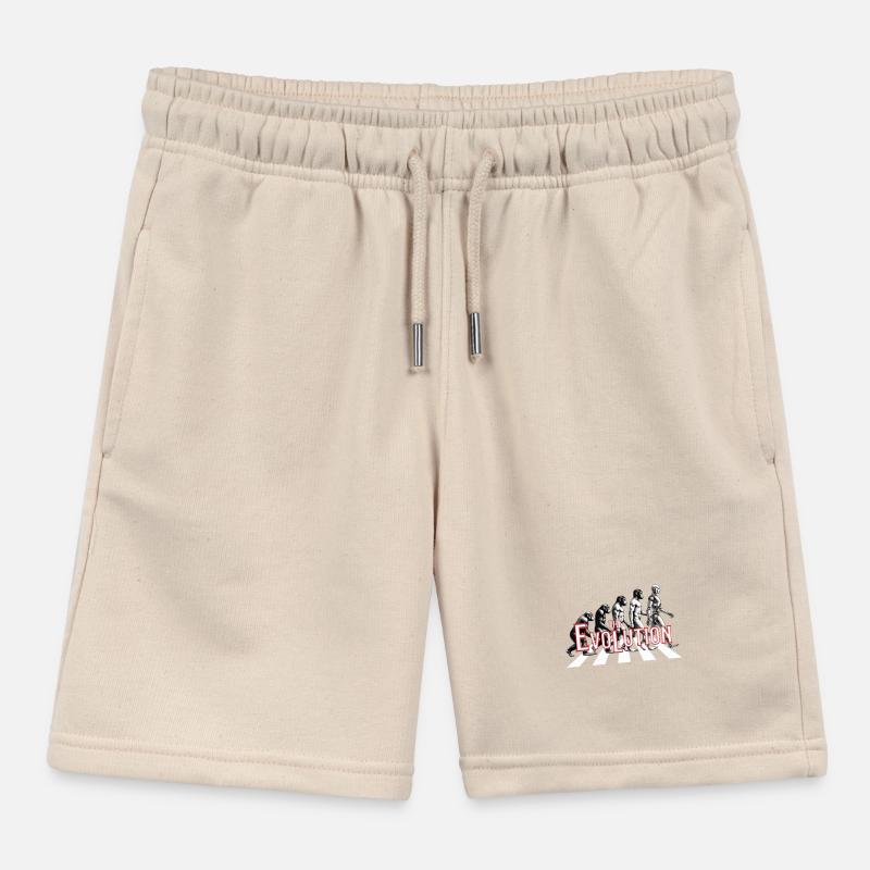 Evolution - Monkey to Robot Future Past Kids Organic Sweat Shorts by Stanley/Stella