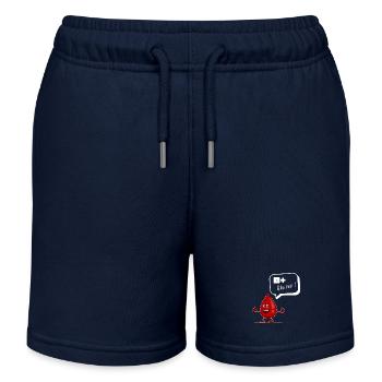 B+ Like Me Lustiger Blutspender Spruch - Kinder Organic Joggingshorts Mini Bolter von Stanley/Stella - Navy - Vorne