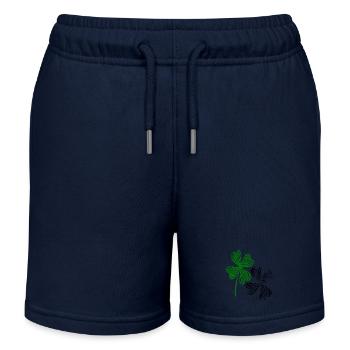 Trèfles, bonheur - Short de jogging enfant bio Stanley/Stella - bleu marine - Devant