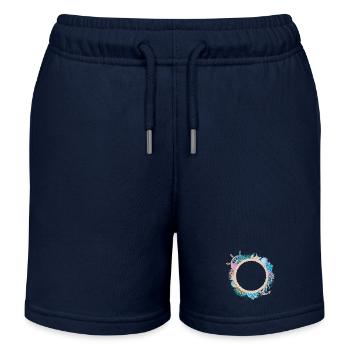 Maritimer Seilrahmen – mit Korallen & Muscheln - Kinder Organic Joggingshorts Mini Bolter von Stanley/Stella - Navy - Vorne
