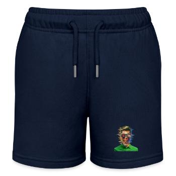 ICH BIN NUR EIN GLITCH – Geek & Science-Fiction - Kinder Organic Joggingshorts Mini Bolter von Stanley/Stella - Navy - Vorne