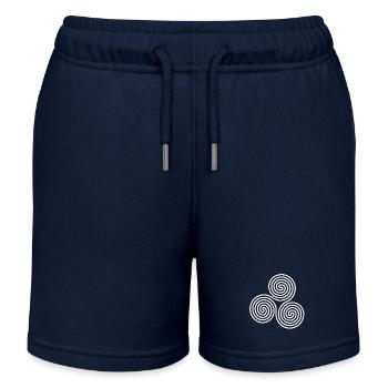 Triskelion blanc - Short de jogging enfant bio Stanley/Stella - bleu marine - Devant
