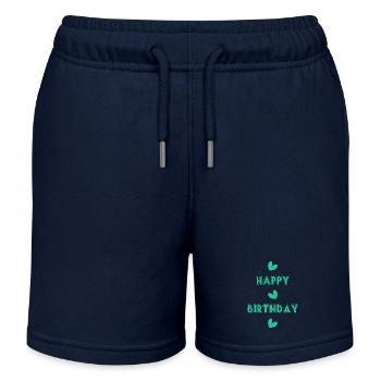 JAHRESTAG. ALLES GUTE ZUM GEBURTSTAG!. ALLES GUTE ZUM GEBURTSTAG!. - Kinder Organic Joggingshorts Mini Bolter von Stanley/Stella - Navy - Vorne