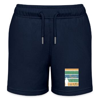 Der Geist in uns. Geist in uns. - Kinder Organic Joggingshorts Mini Bolter von Stanley/Stella - Navy - Vorne