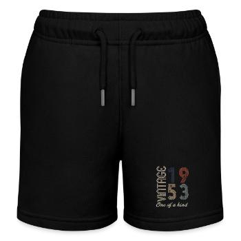 71st Birthday 1953 - Vintage Retro Gift Idea - Kids Organic Sweat Shorts by Stanley/Stella - navy - Front