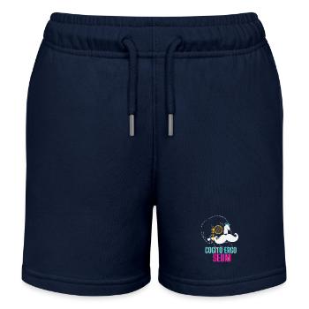 cogito ergo seum black - Short de jogging enfant bio Stanley/Stella - bleu marine - Devant