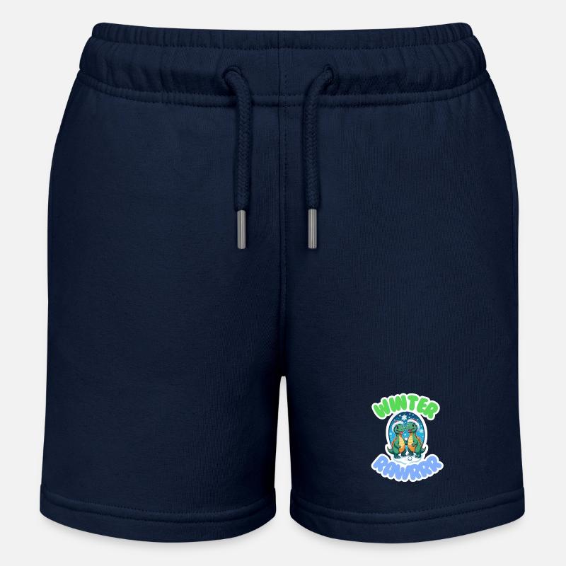 HIVER RAWRRR - Short de jogging enfant bio Stanley/Stella - bleu marine