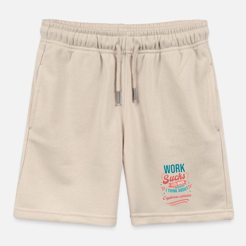 Work Sucks Less When I Think About Kids Organic Sweat Shorts by Stanley/Stella